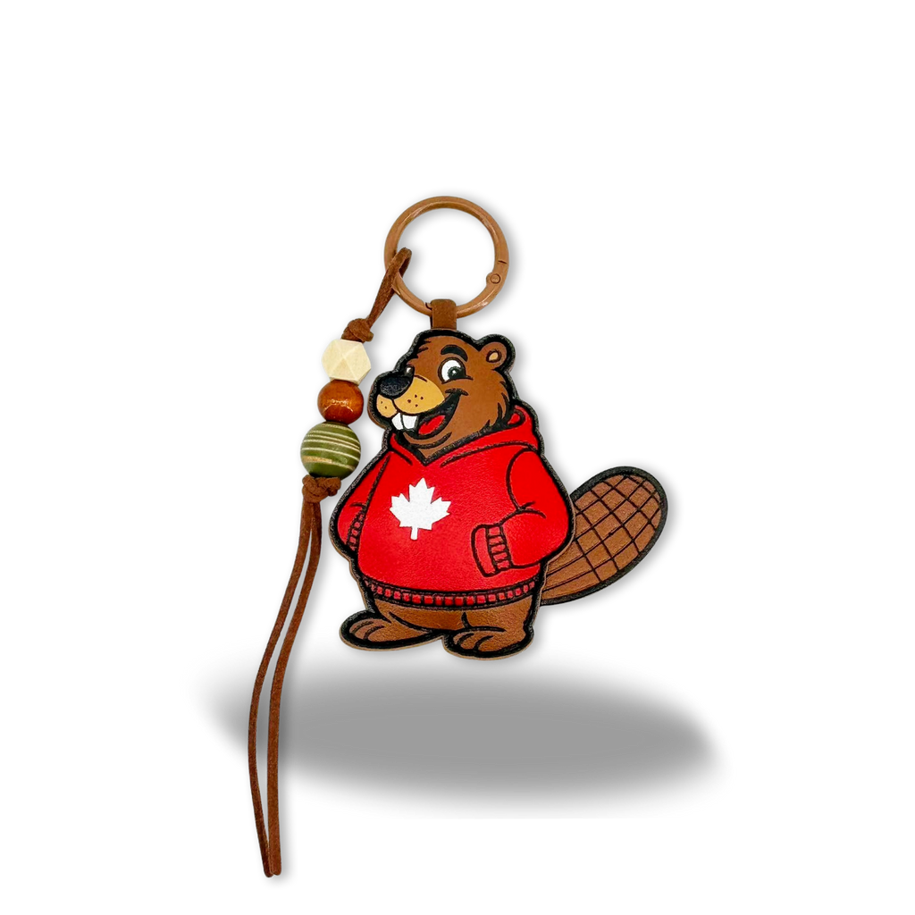 Canada Beaver Hoodie Bag Charm Keychain