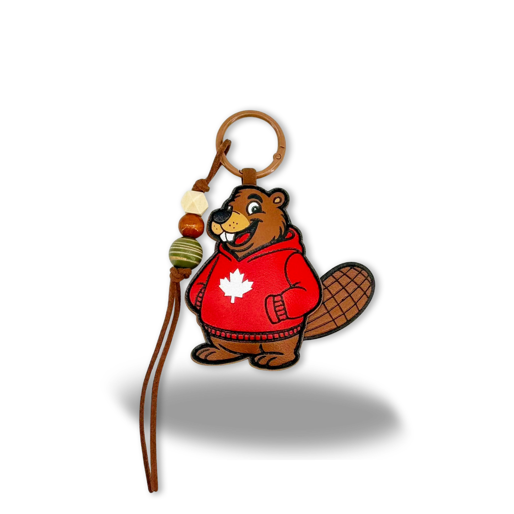 Canada Beaver Hoodie Bag Charm Keychain