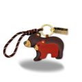 Canada Bear Family Faux Leather Bag Charm Keychain