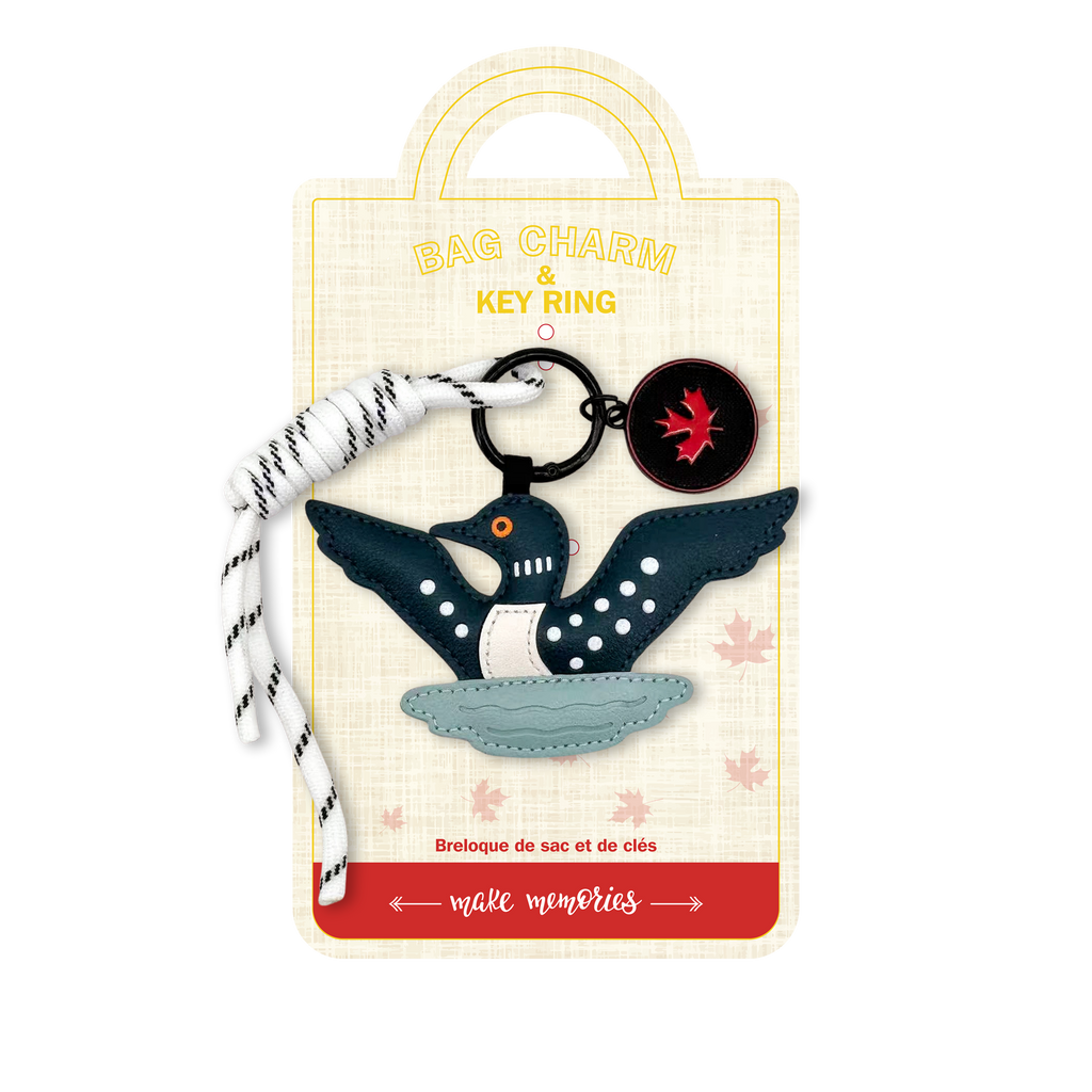 Canada Loon Bird Lake Bag Charm & Keychain