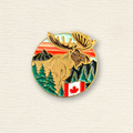 Canadian Wilderness Moose Enamel Pin & Lapel Pin