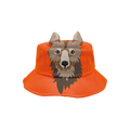 Kids Orange Bear Animal 3D Ears Bucket Hat Summer Sun Protection Beach Cap