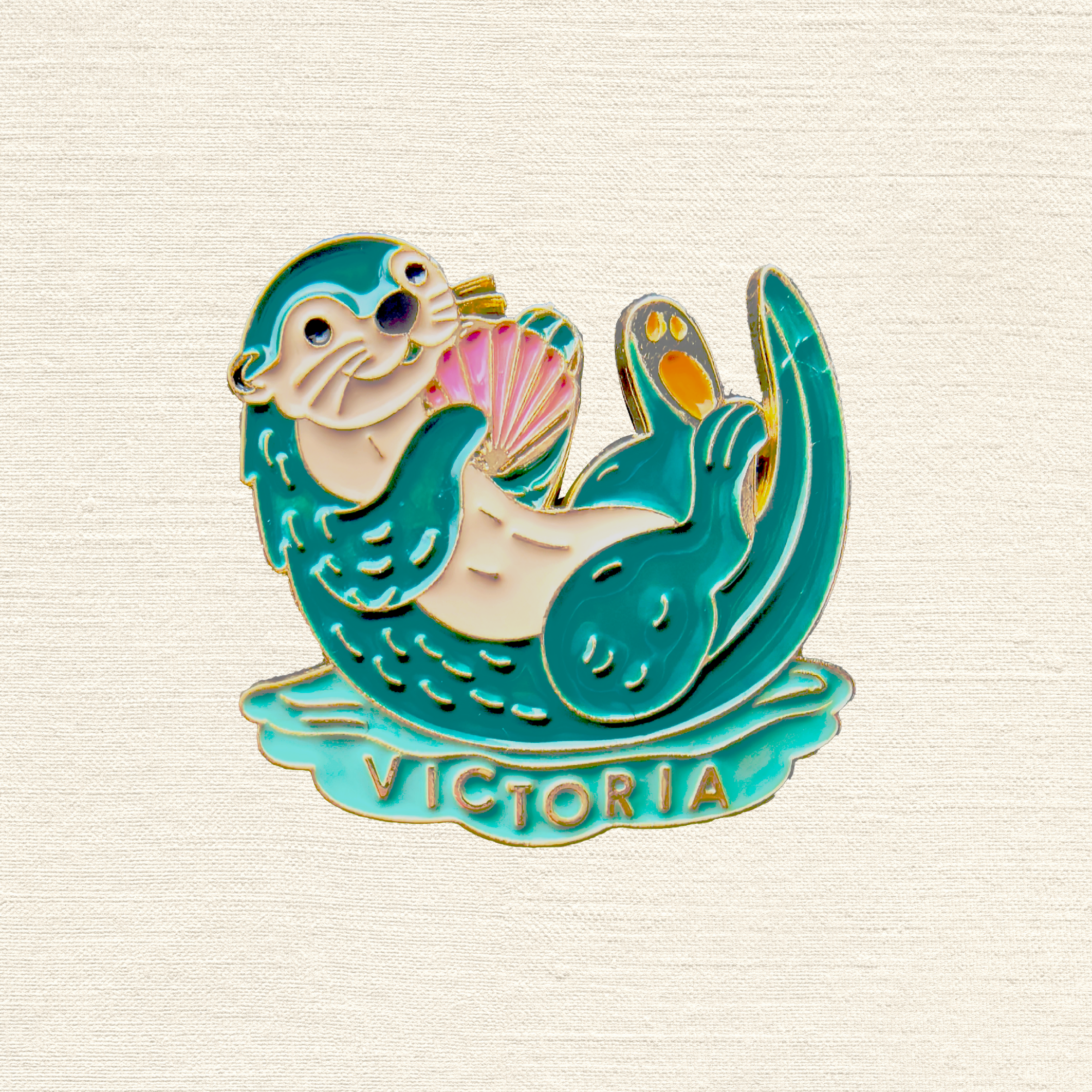 Victoria Otter Enamel Pin ¨C Cute Marine Wildlife Lapel Pins, Canada Souvenir