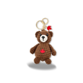 Hand-Crocheted Canada Bear Bag Charm Keychain Travel Souvenir Gift