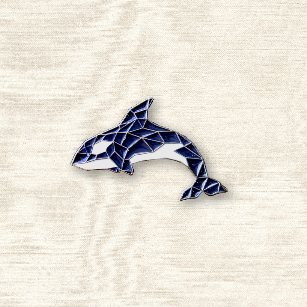 Geometric Orca Elegance Enamel Pin & Lapel Pin