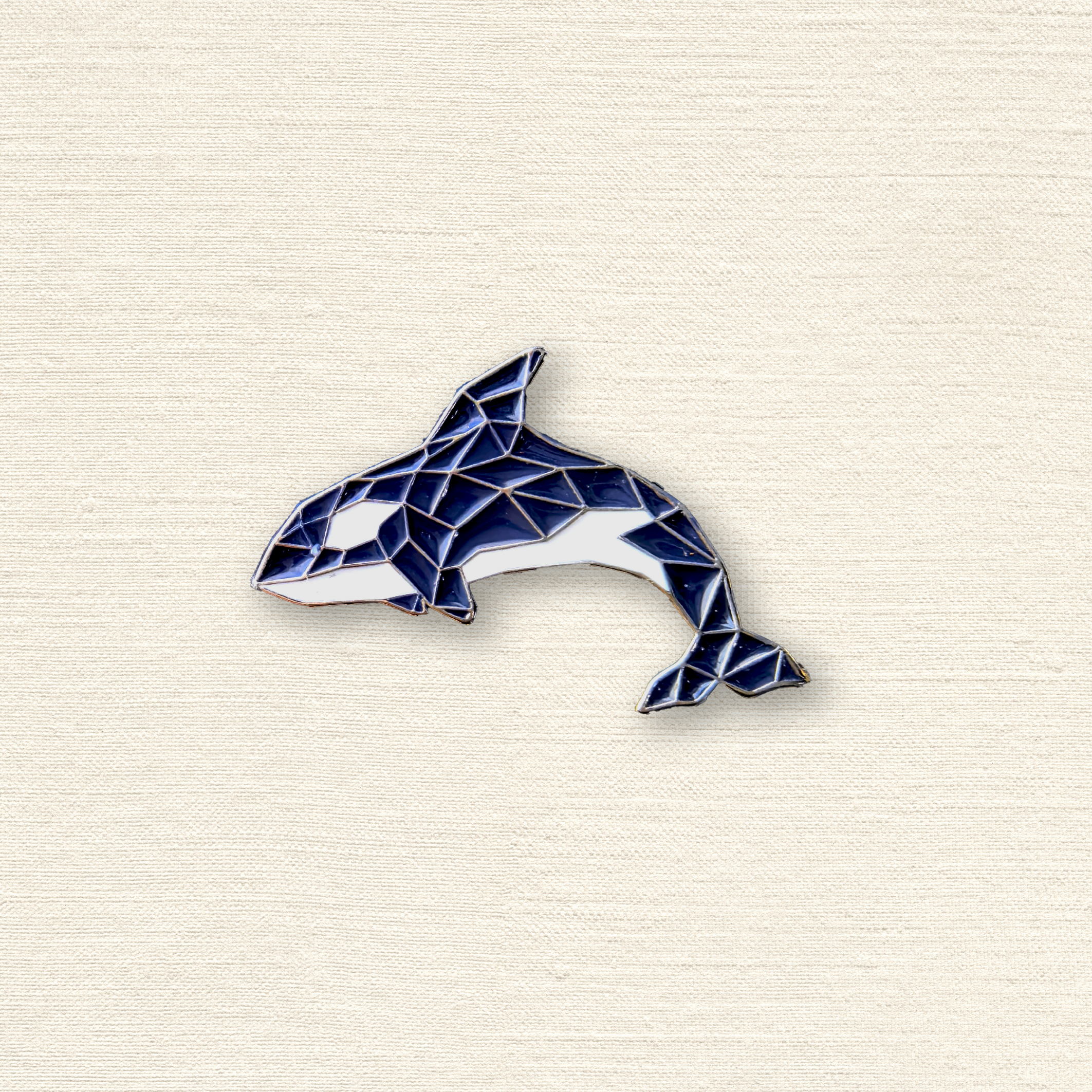 Geometric Orca Elegance Enamel Pin & Lapel Pin
