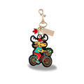Canada Moose 3D PU Bag Charm Keychain with Fun Cycling Canada Design