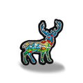 Deer Camping Landscape Embroidered Iron-On Patch - Collectible Wildlife Patch