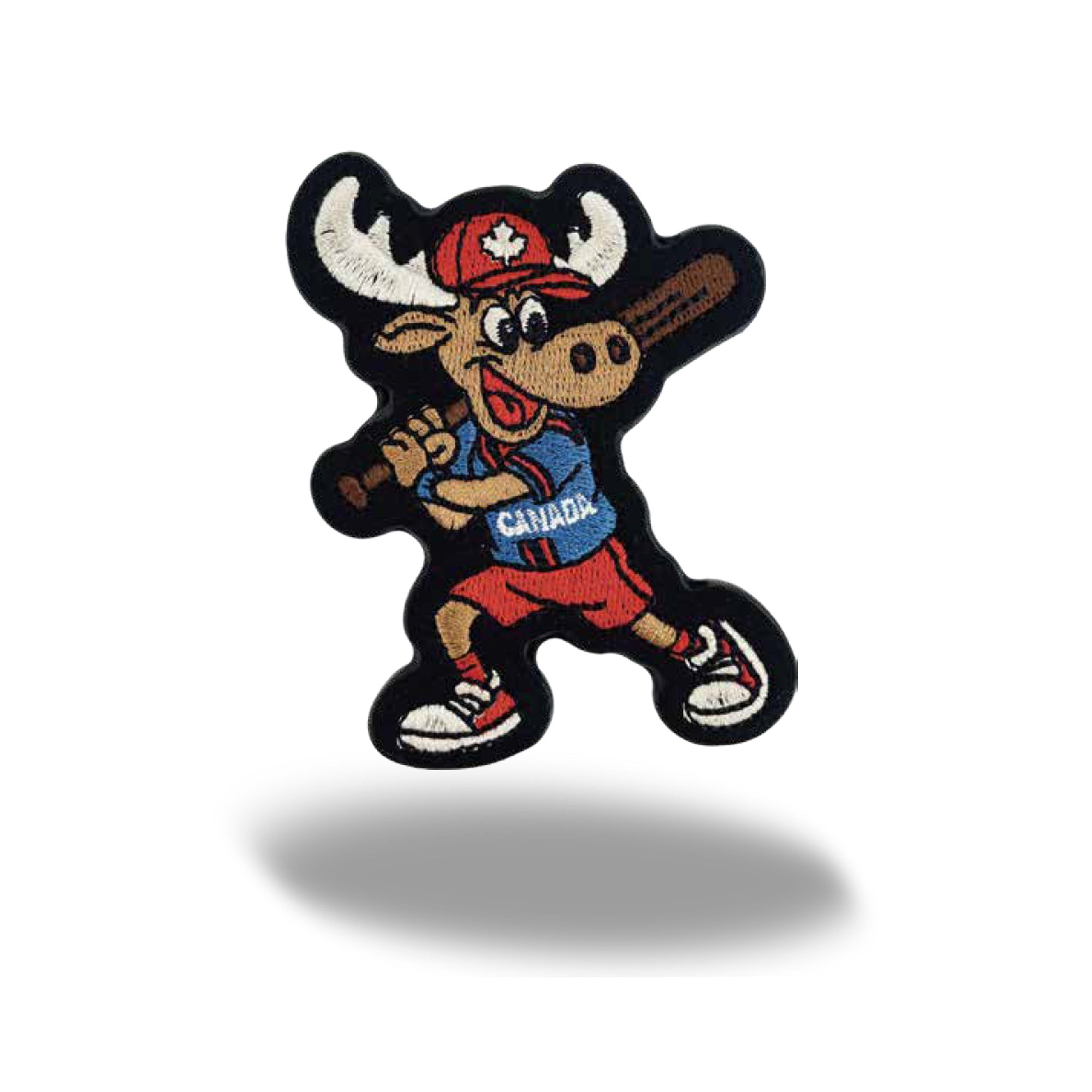 Canada Baseball Moose Embroidered Magnet - Sports Character, Maple Leaf Hat Team Souvenir Gift