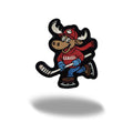 Canada Ice Hockey Moose Embroidered Magnet - Winter Sports Character, Skating & Maple Leaf Souvenir Gift