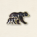 Bear Family Enamel Pin ¨C Mother & Cub Wildlife Lapel Pins, Canada Souvenir Gift