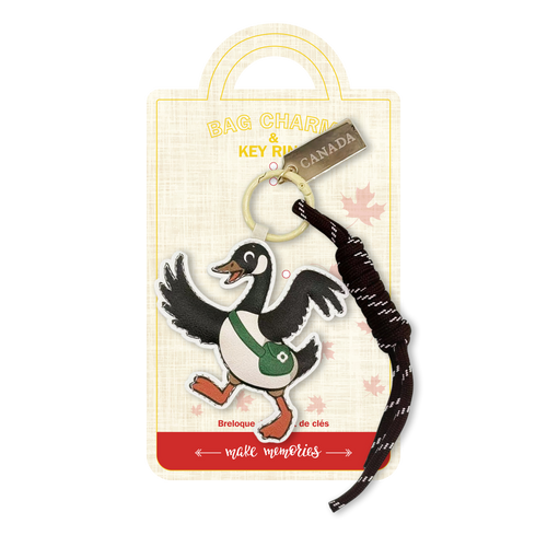 Canada Goose Travel Bag Charm Keychain with Outdoor Cord Strap