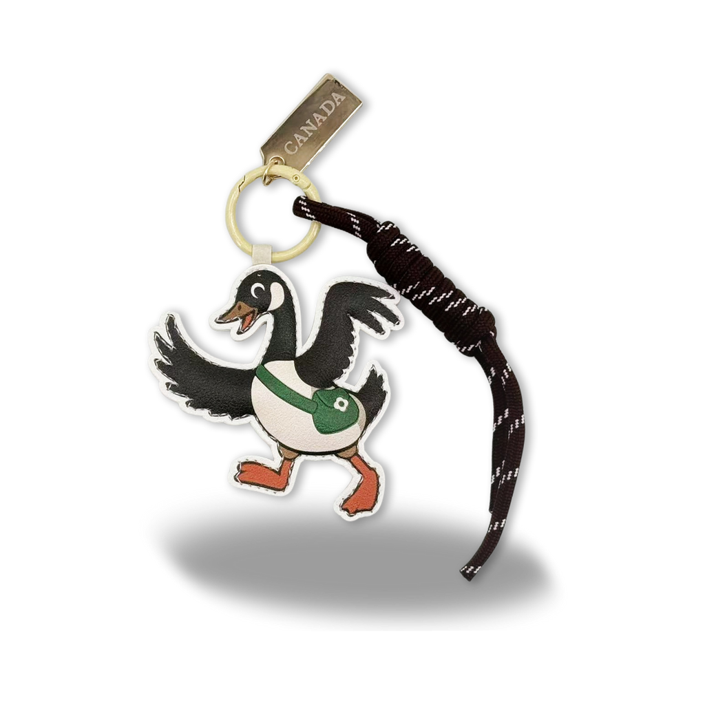 Canada Goose Travel Bag Charm Keychain with Outdoor Cord Strap