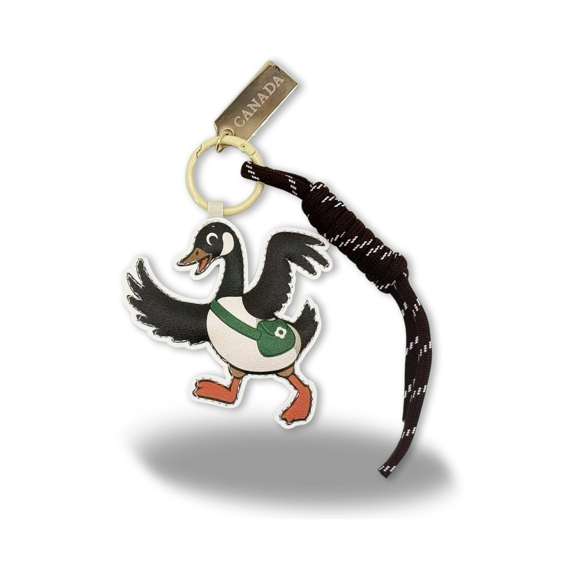 Canada Goose Travel Bag Charm Keychain with Outdoor Cord Strap