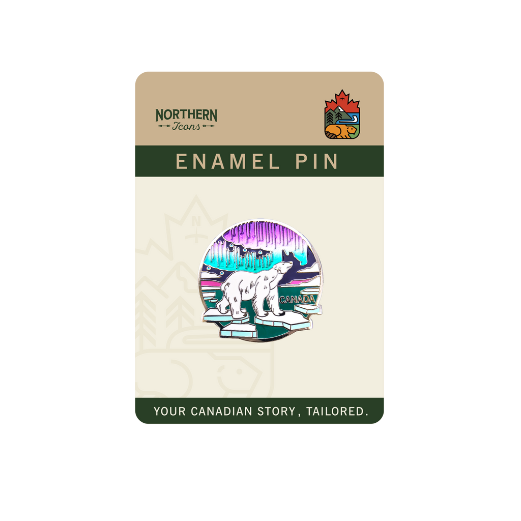 Northern Lights Majesty Polar Bear Enamel Pin & Lapel Pin