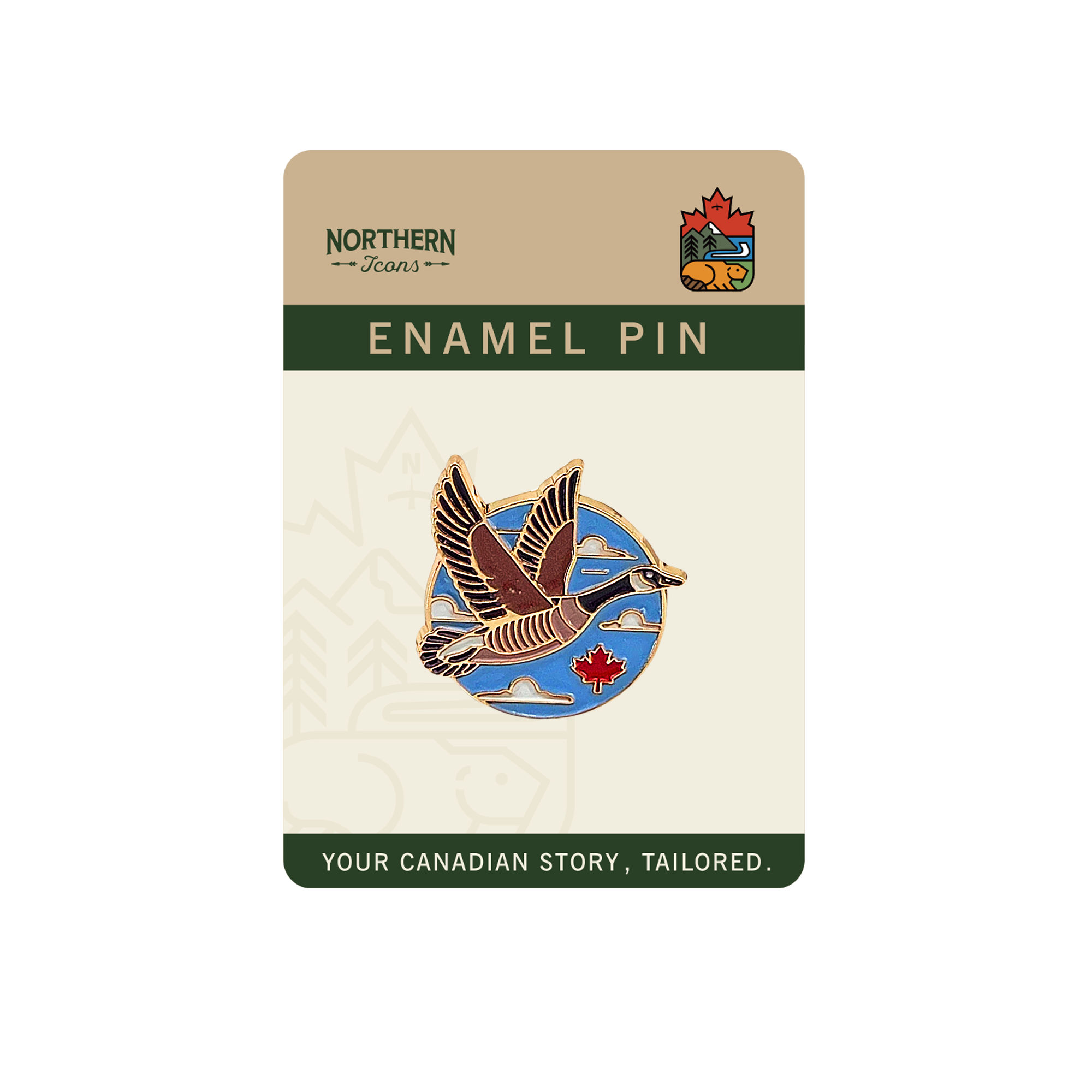 Canada Goose in Flight Enamel Pin & Lapel Pin
