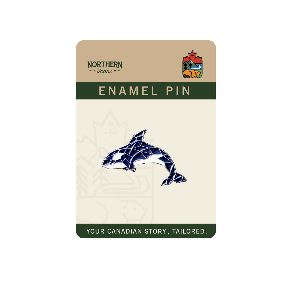 Geometric Orca Elegance Enamel Pin & Lapel Pin