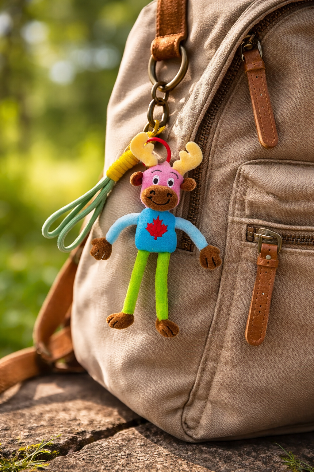 Playful Moose Plush Bag Charm Keychain Canada Souvenir Gift