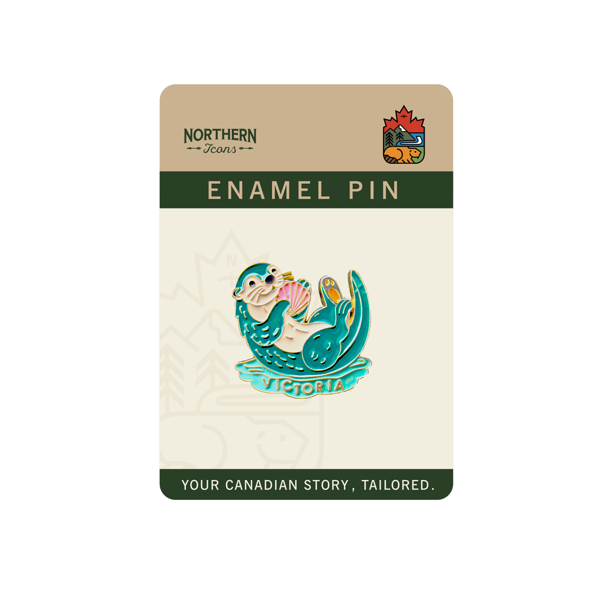 Victoria Otter Enamel Pin ¨C Cute Marine Wildlife Lapel Pins, Canada Souvenir
