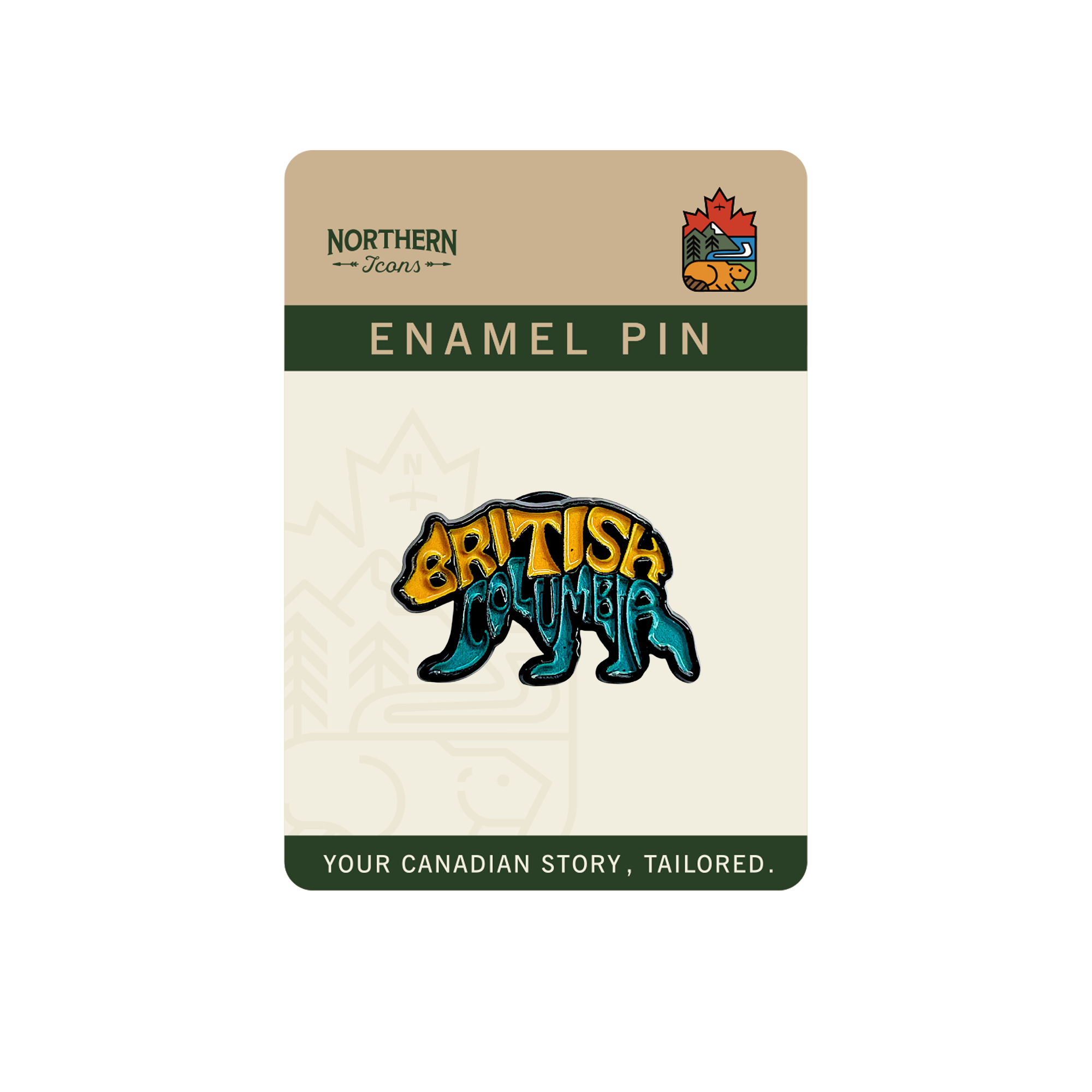 BC Bear Typography Enamel Pins & Lapel Pin