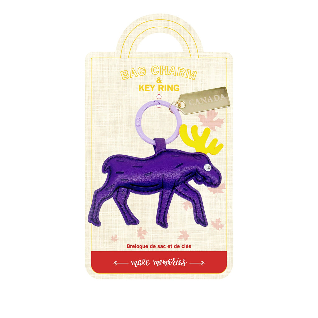 Canada Moose Wildlife Bag Charm Keychain